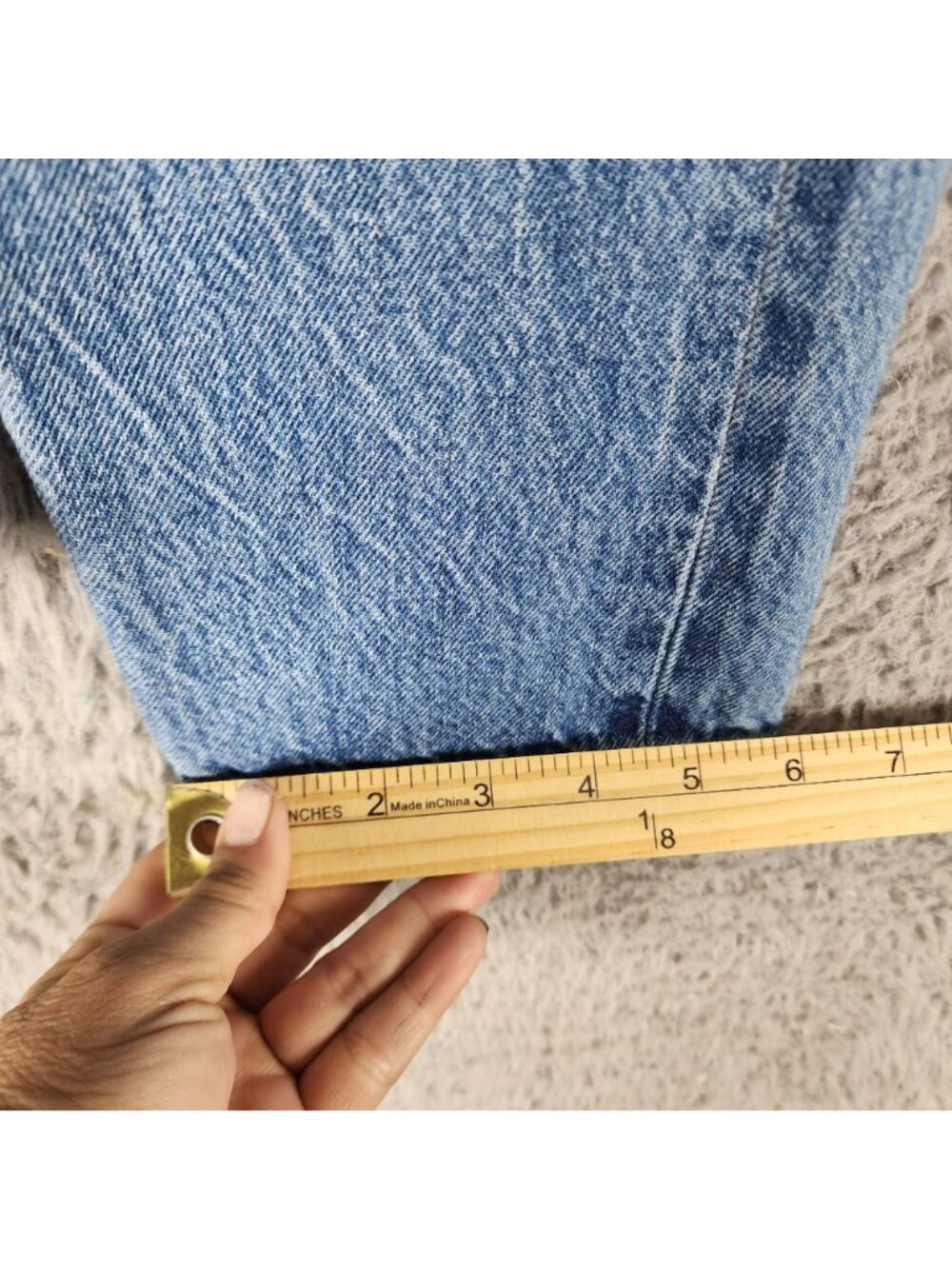 Levi's Jeans Womens 26 501 S Blue White Oak Cone Denim Button Fly Skinny *Read* - Picture 9 of 16